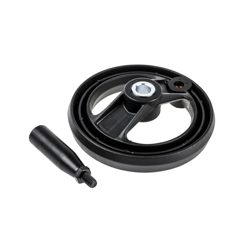 RS PRO Black Fibreglass Reinforced Technopolymer Hand Wheel, 160 mm Diameter 161-1997
