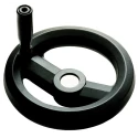 RS PRO Black Fibreglass Reinforced Technopolymer Spoked Revolving Handle Hand Wheel, 160mm Diameter 161-1994