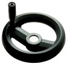 RS PRO Black Fibreglass Reinforced Technopolymer Spoked Revolving Handle Hand Wheel, 160mm Diameter 161-1994