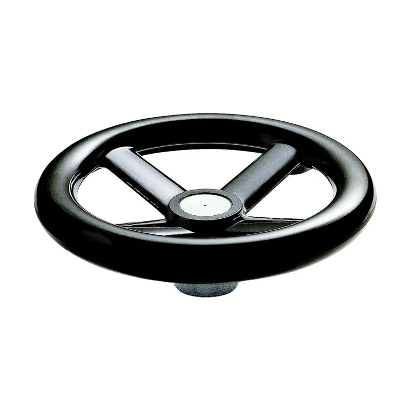 RS PRO Black Spoked Hand Wheel 300 mm Diameter with Steel Insert and Drilled Hub 161-2025