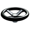 RS PRO Black Spoked Hand Wheel 300 mm Diameter with Steel Insert and Drilled Hub 161-2025