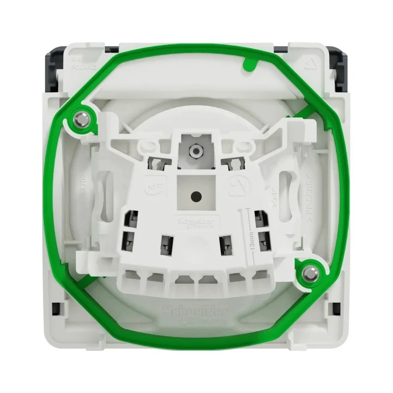 Schneider Electric 16A Grey 1 Gang Plug Socket Mureva Styl Indoor & Outdoor Type E - French MUR36133