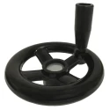 RS PRO Black Phenoplast Four Spoke Revolving Handle Hand Wheel 200 mm Diameter 161-2030