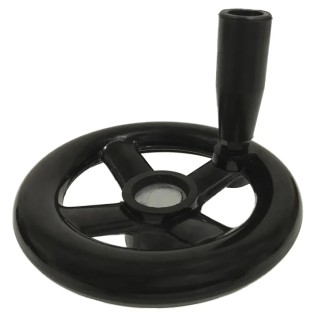 RS PRO Black Phenoplast Four Spoke Revolving Handle Hand Wheel 200 mm Diameter 161-2030