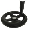 RS PRO Black Phenoplast Four Spoke Revolving Handle Hand Wheel 200 mm Diameter 161-2030