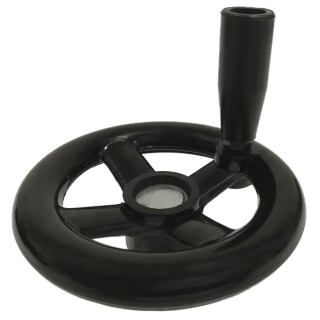 RS PRO Black Spoked Revolving Hand Wheel 140 mm Diameter 28 mm Mounting Hole 17 mm Depth 161-2028