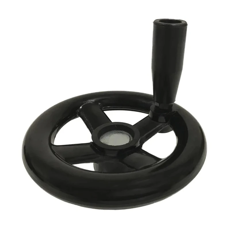 RS PRO Black Spoked Revolving Hand Wheel 140 mm Diameter 28 mm Mounting Hole 17 mm Depth 161-2028