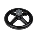 RS PRO Black Spoked Revolving Hand Wheel 140 mm Diameter 28 mm Mounting Hole 17 mm Depth 161-2028