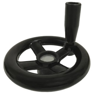 RS PRO Spoked Black Revolving Hand Wheel 160 mm Diameter, Phenoplast Material 161-2029