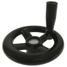 RS PRO Spoked Black Revolving Hand Wheel 160 mm Diameter, Phenoplast Material 161-2029