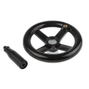 RS PRO Spoked Black Revolving Hand Wheel 160 mm Diameter, Phenoplast Material 161-2029