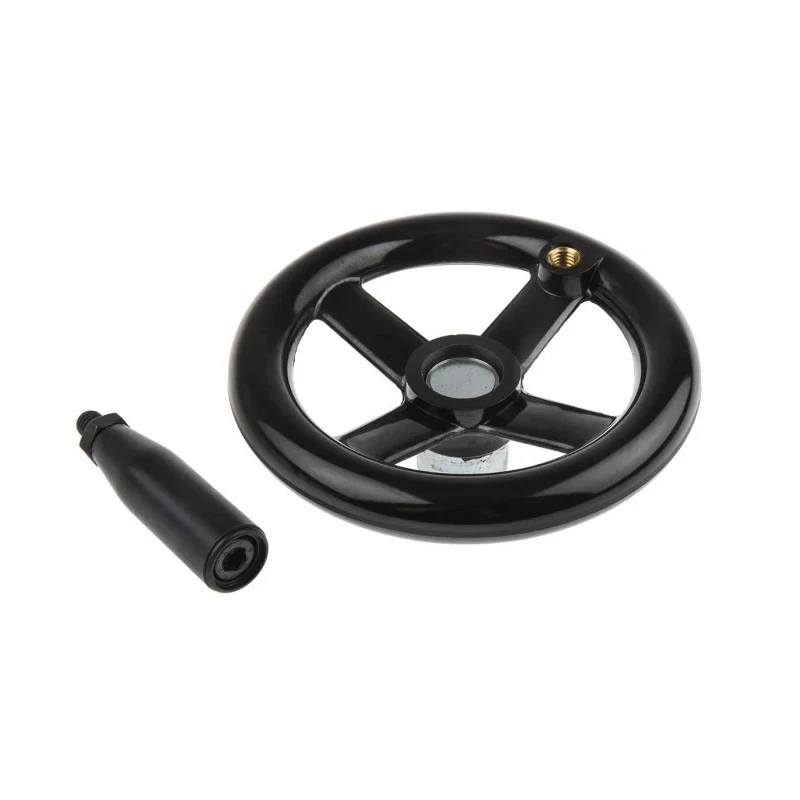 RS PRO Spoked Black Revolving Hand Wheel 160 mm Diameter, Phenoplast Material 161-2029