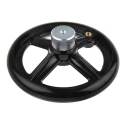 RS PRO Spoked Black Revolving Hand Wheel 160 mm Diameter, Phenoplast Material 161-2029