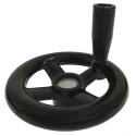 RS PRO Black Spoked Revolving Hand Wheel 250 mm Diameter 161-2031