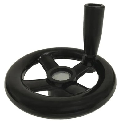 RS PRO Black Spoked Revolving Hand Wheel 250 mm Diameter 161-2031