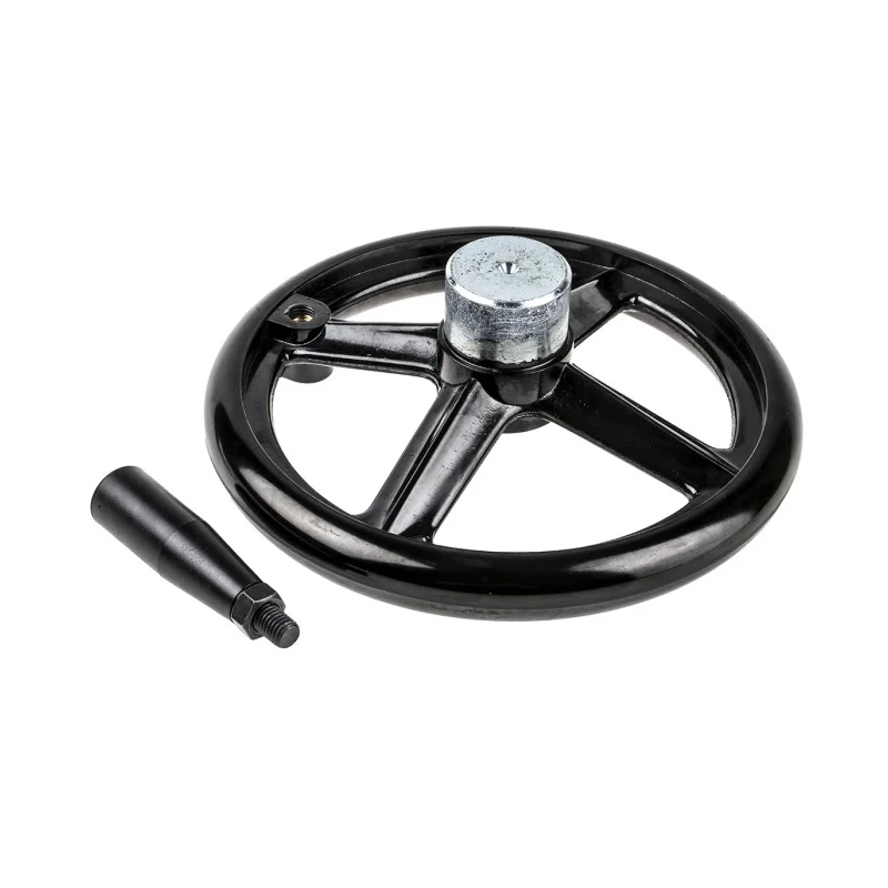 RS PRO Black Spoked Revolving Hand Wheel 250 mm Diameter 161-2031