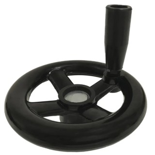 RS PRO Black Phenoplast Four Spoke Revolving Handle Hand Wheel 300 mm Diameter 161-2032