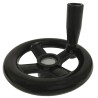 RS PRO Black Phenoplast Four Spoke Revolving Handle Hand Wheel 300 mm Diameter 161-2032