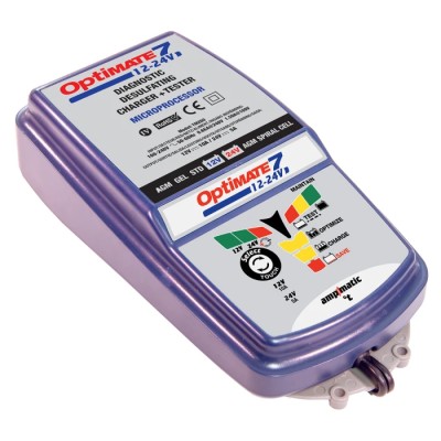 TecMate Automotive 12V/24V Lead Acid Battery Charger 10A with UK Plug TM262