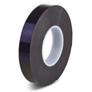 Hi-Bond Hi-PORSEAL Double Sided Black Polyethylene Foam Tape 19mm Width x 33m Length x 0.4mm Thickness HPS040B