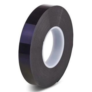 Hi-Bond Hi-PORSEAL HPS080B Black Polyethylene Foam Tape 25mm x 33m, 0.8mm Thick HPS080B