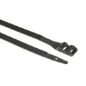 SES Sterling Cable Tie, Black Polyamide 12, 265 mm Length x 9 mm Width, UV Resistant, Tensile Strength 510N 01890125010