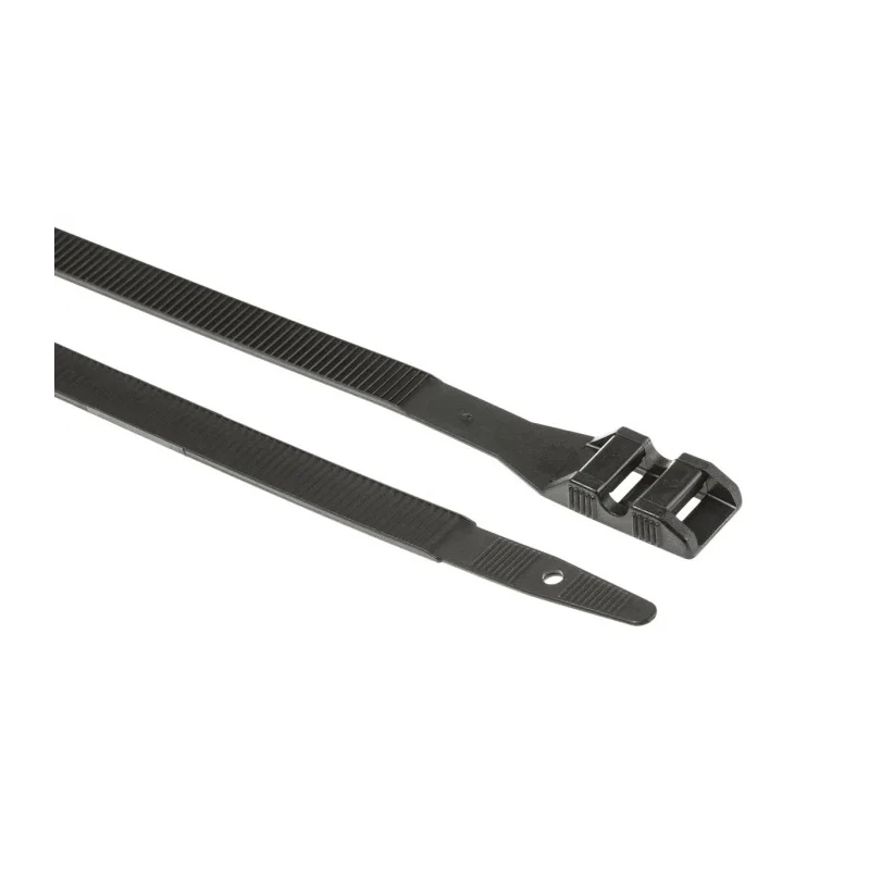 SES Sterling Cable Tie, Black Polyamide 12, 265 mm Length x 9 mm Width, UV Resistant, Tensile Strength 510N 01890125010