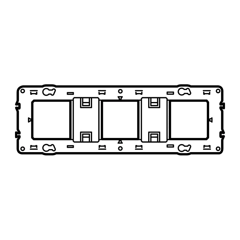 Legrand 3 Gang Frame Galfan Steel Polyamide 216mm x 77mm x 15.7mm 0 802 53