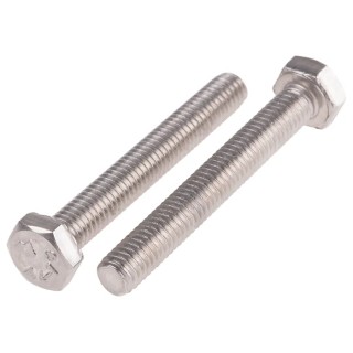 RS PRO Stainless Steel Hex Bolt M6 x 45 mm DIN 933 316 A4 Stainless Steel 190-226