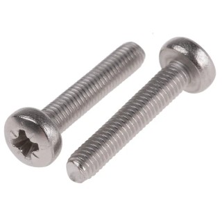 RS PRO Slot Pan Stainless Steel Machine Screw 16 mm M3 190-462