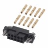 HARWIN PCB Connector Kit M80 Series Housing with Hexagonal Slotted Jackscrews and 10 Barrel Crimp Contacts Gold M80-4611005
