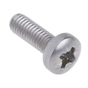 RS PRO Pozidriv Pan Stainless Steel Machine Screw M4 Thread 12mm Length DIN 7985 A2 Grade 190-507
