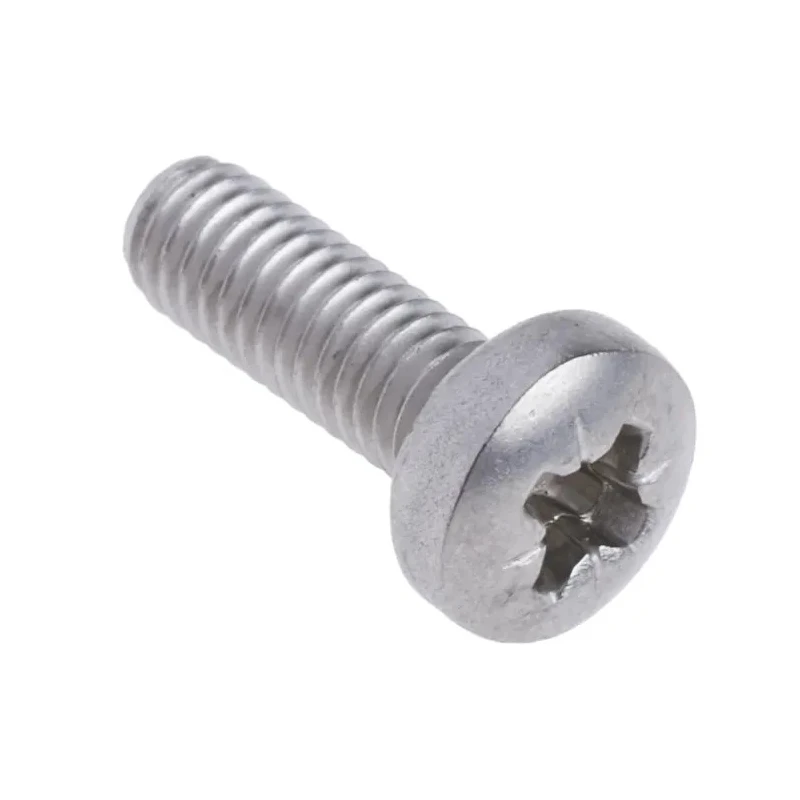 RS PRO Pozidriv Pan Stainless Steel Machine Screw M4 Thread 12mm Length DIN 7985 A2 Grade 190-507
