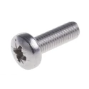 RS PRO Pozidriv Pan Head Stainless Steel Machine Screw M5 Thread 16 mm Length 190-563