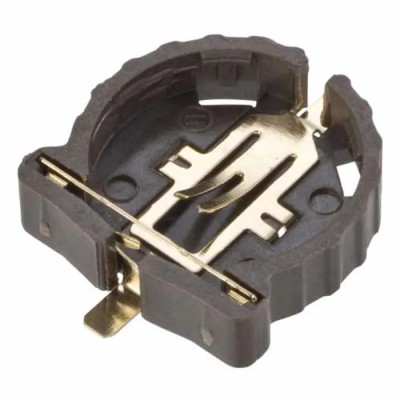 HARWIN Battery Holder for CR1216 and CR1225 Coins, Polyphenylene Sulfide Body, PCB Mount, Solder Tag Termination S8411-45R