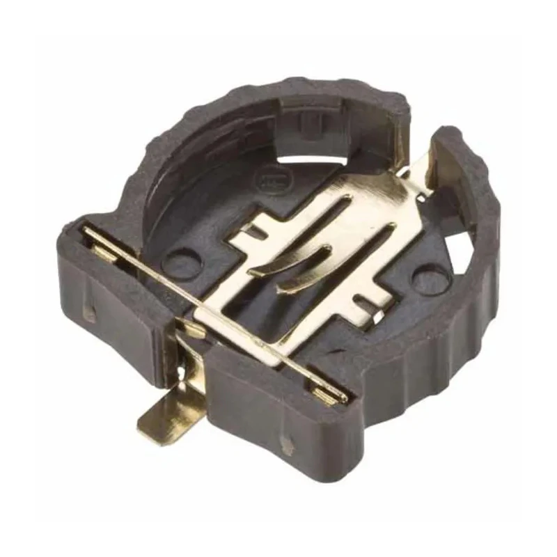 HARWIN Battery Holder for CR1216 and CR1225 Coins, Polyphenylene Sulfide Body, PCB Mount, Solder Tag Termination S8411-45R