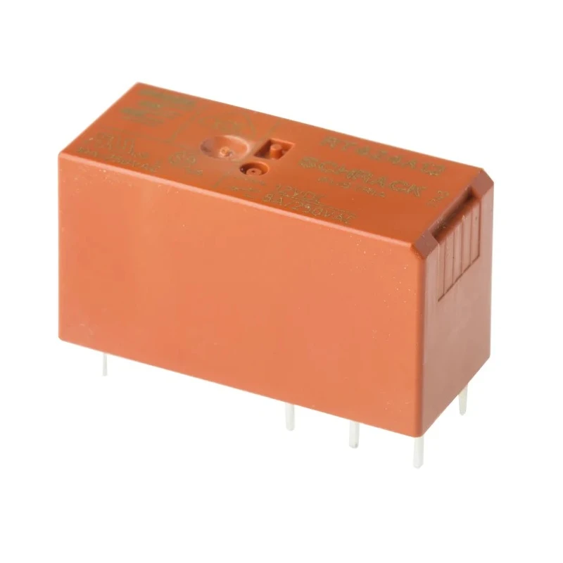 TE Connectivity PCB Power Relay 12V DC Coil 8A Switching Current DPDT RT424A12