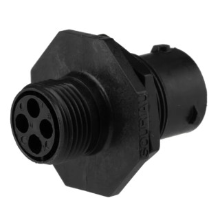 Souriau Sunbank by Eaton Circular Connector 4 Contacts Panel Mount Plug Male IP68 IP69K 125V 13A UTS7104P