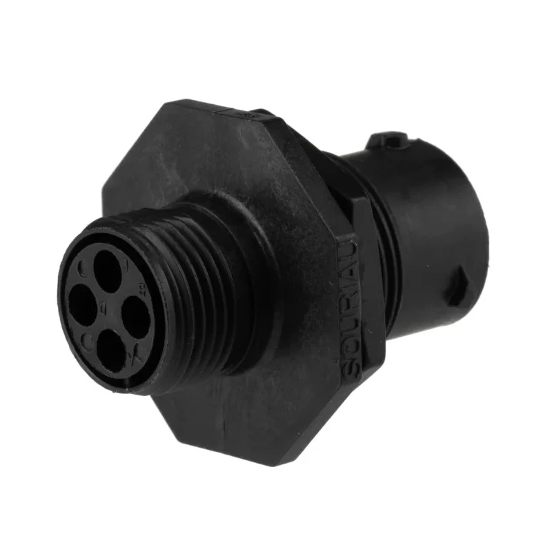 Souriau Sunbank by Eaton Circular Connector 4 Contacts Panel Mount Plug Male IP68 IP69K 125V 13A UTS7104P