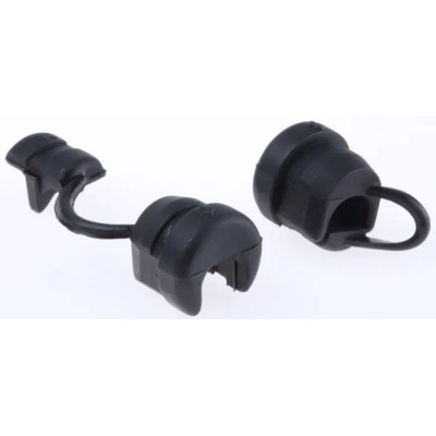 SES Sterling DM Black Polyamide 6 Cable Grommet for 5 mm to 6.5 mm Cable Diameter, 13 mm Panel Hole Diameter 1310001010