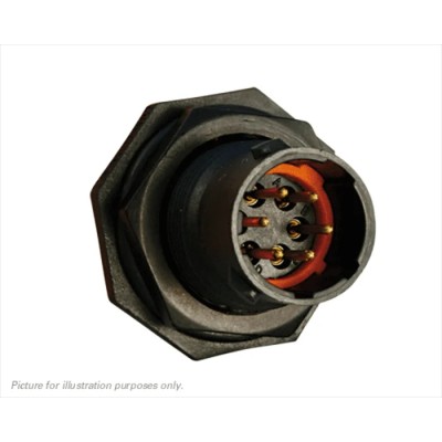 Souriau Sunbank by Eaton Circular Connector 6 Contacts Panel Mount Standard Plug Male IP68 IP69K 125V 7A UTS7106P