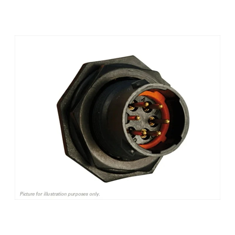 Souriau Sunbank by Eaton Circular Connector 6 Contacts Panel Mount Standard Plug Male IP68 IP69K 125V 7A UTS7106P