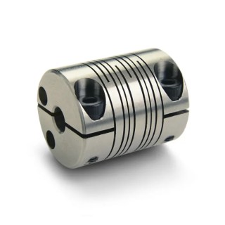 Ruland Stainless Steel Flexible Shaft Clamp Coupler 25 mm OD, 6 mm Bore, 24 mm Length, Max Speed 6000rpm MWC25-6-6-SS