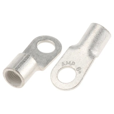 TE Connectivity Solistrand Uninsulated Ring Terminal M6 Stud Size 6 AWG Wire Size 130554