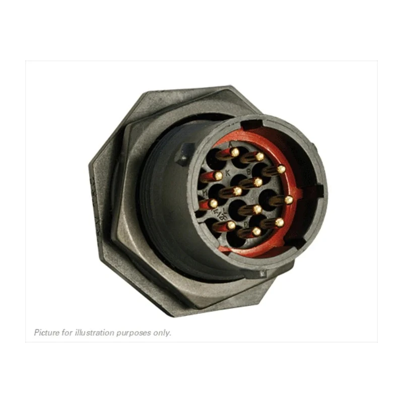 Souriau Sunbank by Eaton Circular Connector, 12 Contacts, Panel Mount Plug, Male, Standard Size, IP68 IP69K Rated UTS71412P