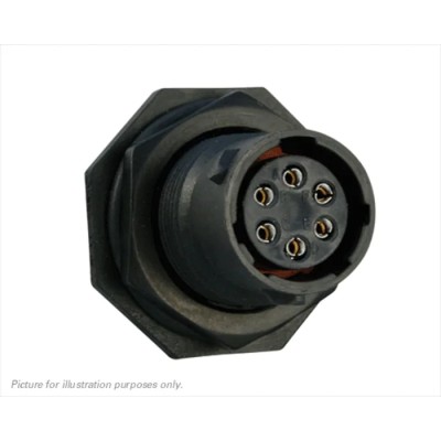 Souriau Sunbank by Eaton Circular Connector 6 Contacts Panel Mount Standard Plug Female IP68 IP69K UTS7106S