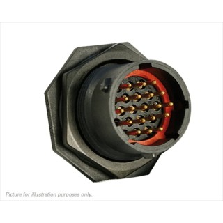Souriau Sunbank by Eaton Circular Connector, 19 Contacts, Panel Mount, Standard Size, Plug Male, IP68/IP69K, 125V UTS71419P