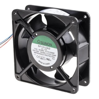 Sunon SF Series Square Frame Sleeve Bearing Axial Fan 230V AC 19W 3100 RPM 161.4 m³/h 120mm x 120mm x 38mm SF1212AD-SL.GN