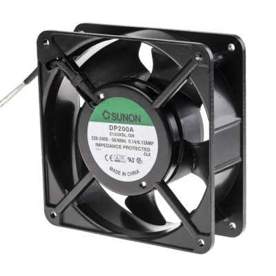 Sunon DP Series AC Axial Fan Square Frame, 230V AC, 21W Power, 3100 RPM, 161.4 m³/h Air Flow, Sleeve DP200A-2123XSL.GN