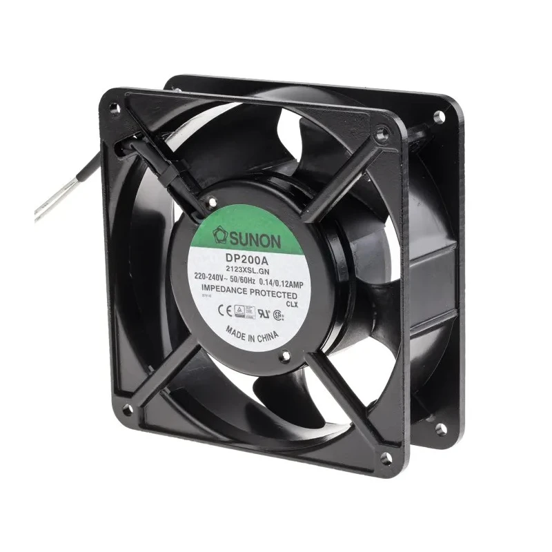 Sunon DP Series AC Axial Fan Square Frame, 230V AC, 21W Power, 3100 RPM, 161.4 m³/h Air Flow, Sleeve DP200A-2123XSL.GN